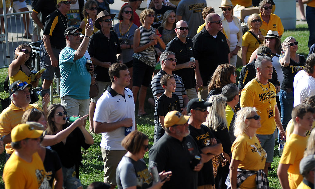 Missouri fans watch the Ozark Mountain Daredevils